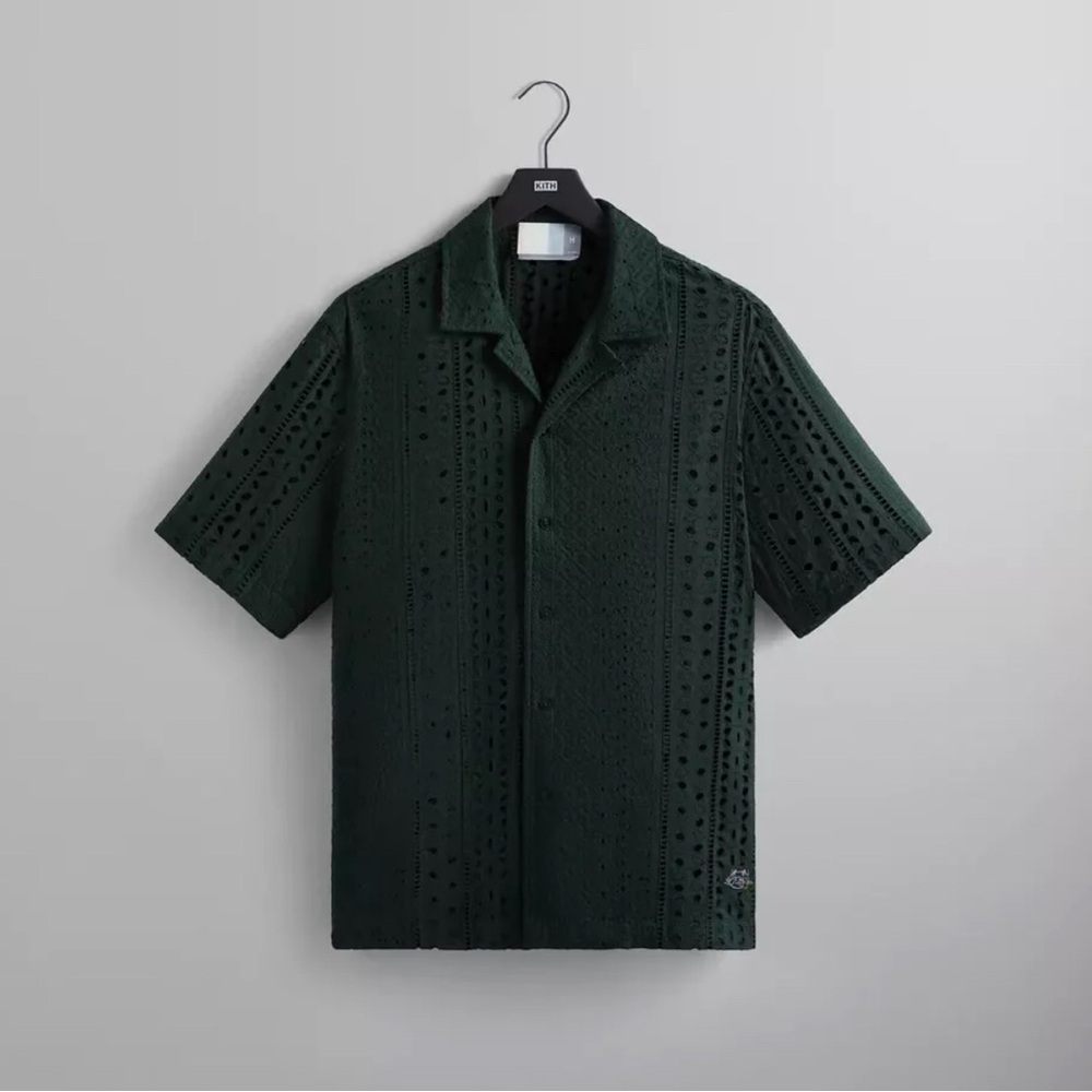 Kith Cotton Eyelet Boxy Collared Overshirt